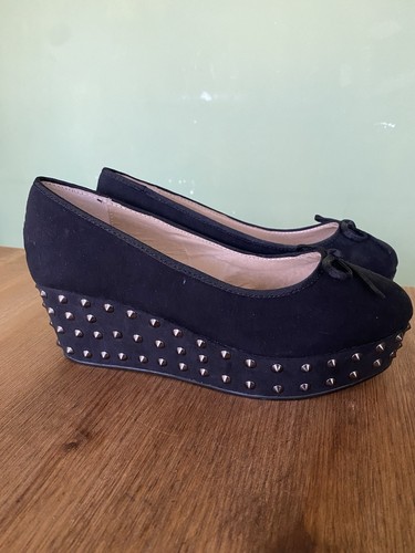 Platform black studded - black,