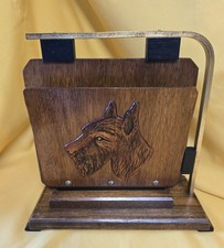 STRIKING ART DECO MAGAZINE RACK WITH SCOTTIE DOG DECORATION C.1930