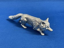 Fox Figurine Silver Plated