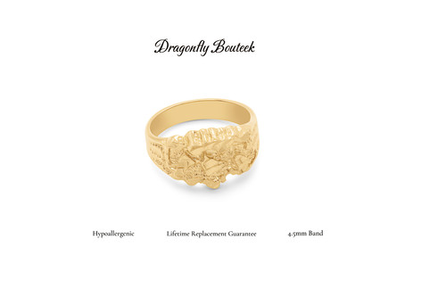 Gold nugget ring for - gold,