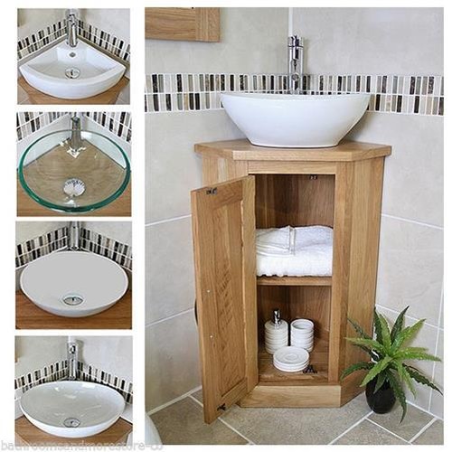 Solid oak bathroom cabinet - solid,