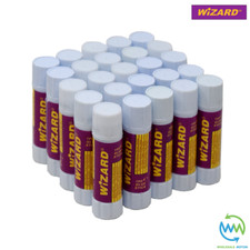 WIZARD 40g Glue STICKS Washable NON-TOXIC Office SCHOOL Home Pack STICK White UK