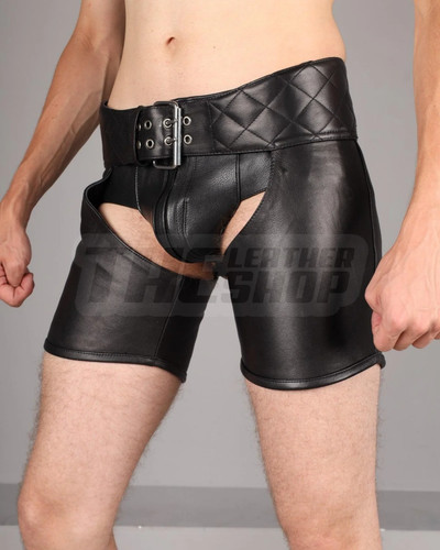 Leather quilted short - quilted, chaps