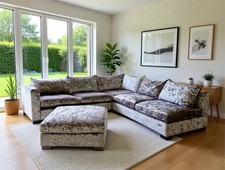 Dfs crushed bronze velvet sofa