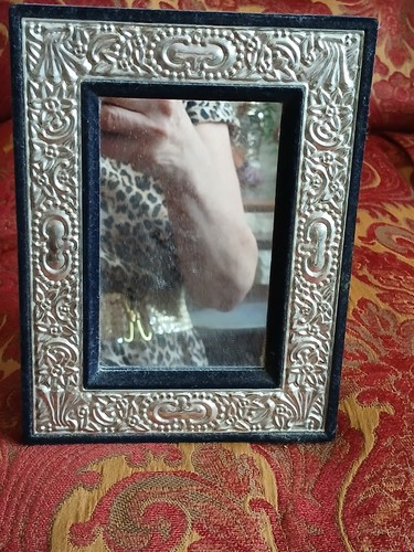 Vtg 70s silver metal repousse - 70s,