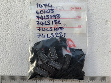 4 x Low Power Schottky IC's, 74LS221-107-132 & 193 + c-mos 40103 and TTL 7474.