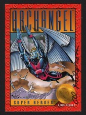 1993 SkyBox Marvel Comics X-Men Series II Art Card SIGNED Al Milgrom ~ Archangel