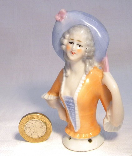 Vintage half doll - 3.1/2", pin