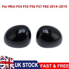 Pair Wing Mirror Cover Cap Gloss Black For Mini F54 F55 F56 F57 F60 2014-2019 UK