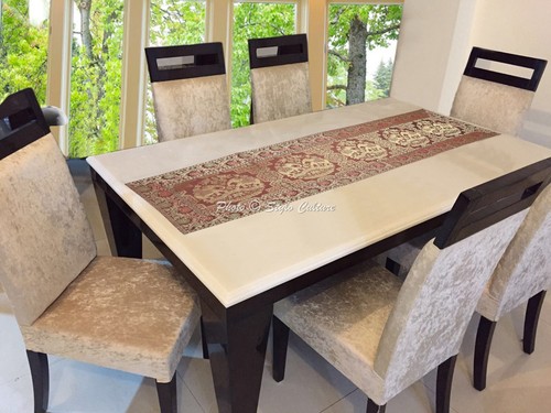 Decorative brocade table - brocade,