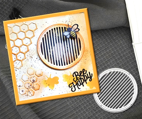 Stitch pattern circle frame - circle,