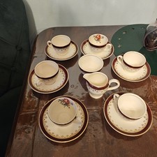 Vintage Set Of 6 Cups, Creamer