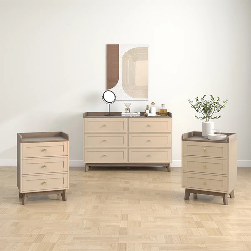 Large cream drawer chest of - large, 6