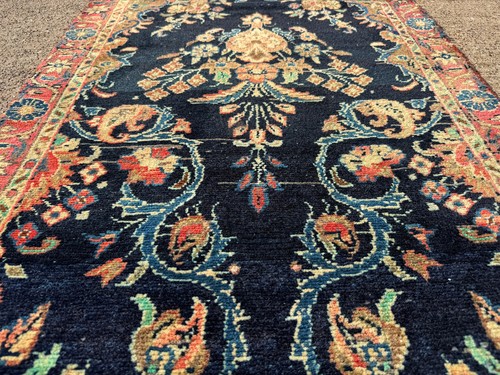 2x10 blue vintage runner rug - vintage,