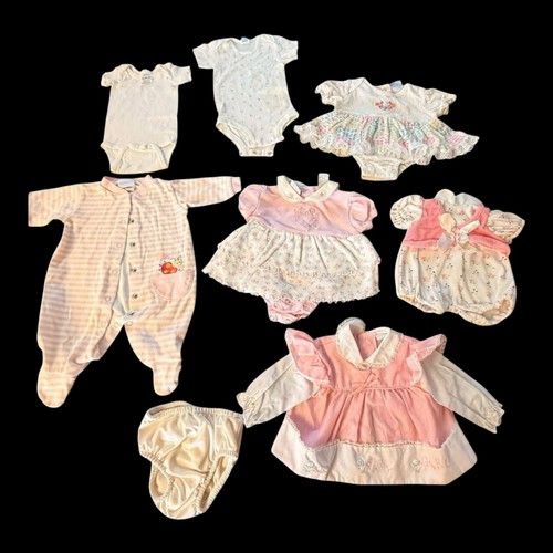 Vintage pink baby dress - pink, lot
