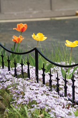 Metal finial garden edge fence - edge,