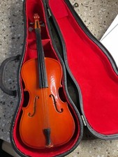 Authentic Models Cello Miniature Model + Bow, Bridge & Case - lovely - 24cm long