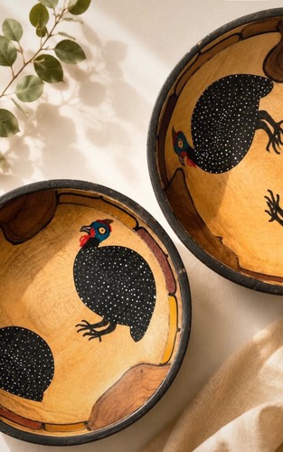 Vintage african hand painted - hand,