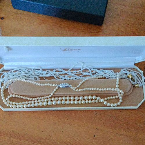 White faux pearl beaded - white,