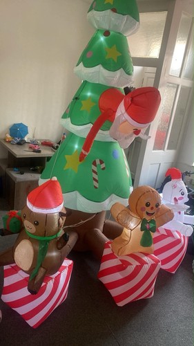 Christmas blowup santa - christmas,