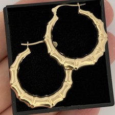 9ct Yellow Gold Bamboo Style