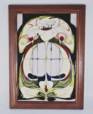 MOORCROFT WHITE ROSE PLAQUE PANEL EMMA BOSSONS LIMITED EDITION 80 of 250