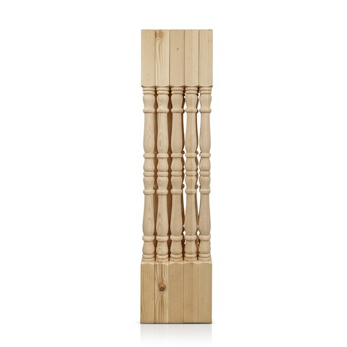 32mm pine tulip turned square - 32mm,