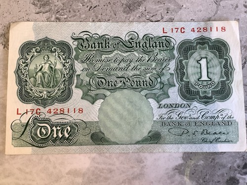 Old one pound note l17c - one,