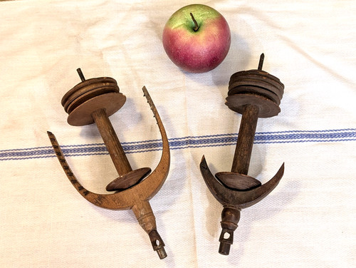Antique spinning wheel flyer - wheel,
