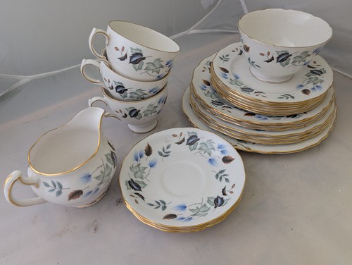 Colclough tea cups saucers - tea, cups,