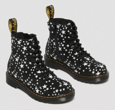 Dr. Martens 1460 Pascal J Boots Childs Kids Size UK 1 Black+White BNIB Free P&P