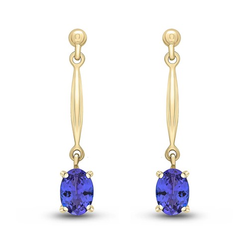 9ct yellow gold - yellow, tanzanite