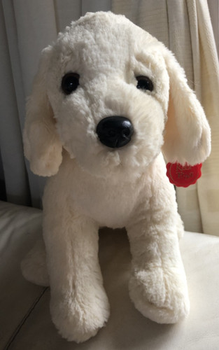 Keel toy dog - dog,, cream
