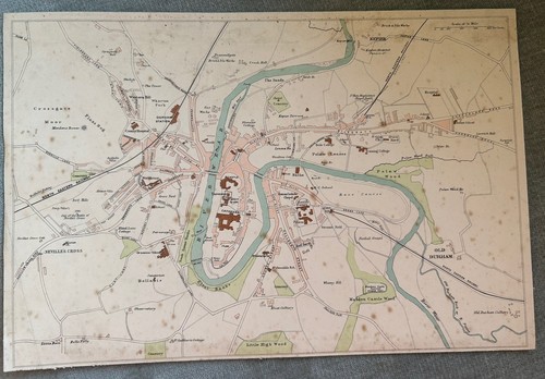 Antique map durham - map,