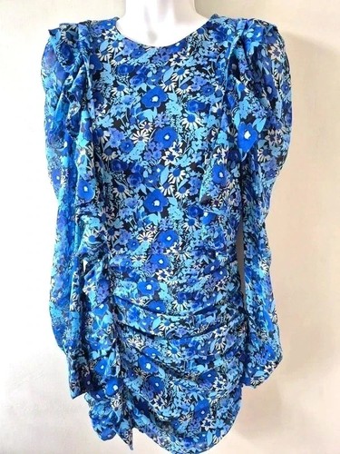 Zara blue floral - ruffle, detail