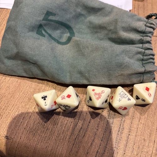 Poker dice octahedron - dice, shape