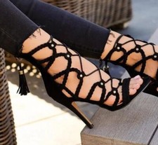 Black High Heel Strappy
