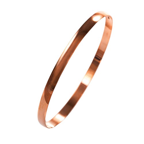 Gold solid slave bangle - solid, d