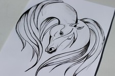 Original Ink Portrait of a