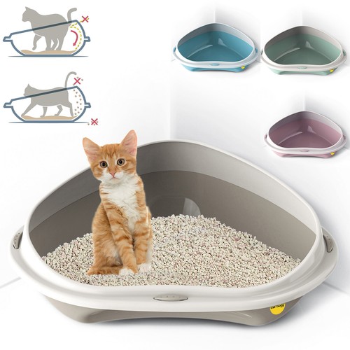 Cat corner litter tray large - litter,