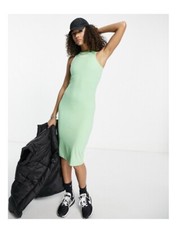Asos JJXX Premium Jersey Racer Neck Midi Dress Green BNWT 12