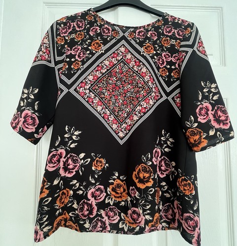 Peacocks floral sleeve top - peacocks,