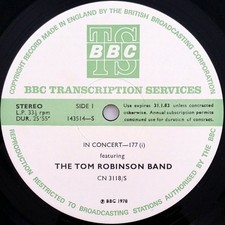 Tom Robinson Band Be Bop Deluxe In Concert-177 LP 1978 BBC Transcription VG+