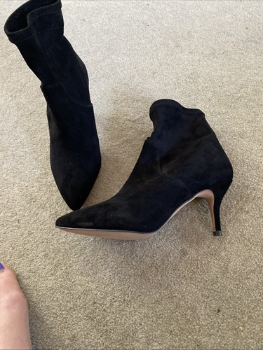 Black swede ankle - black,