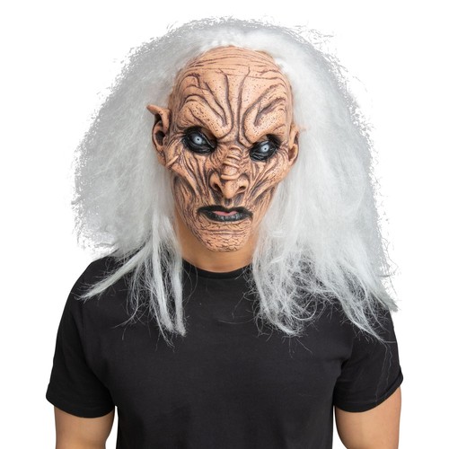 White demon mask - demon, latex