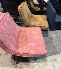  Velvet Swivel Chair Curved