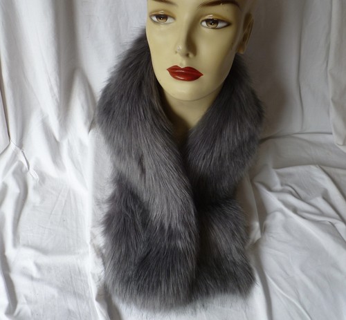 Soft scarf stole faux grey - stole,