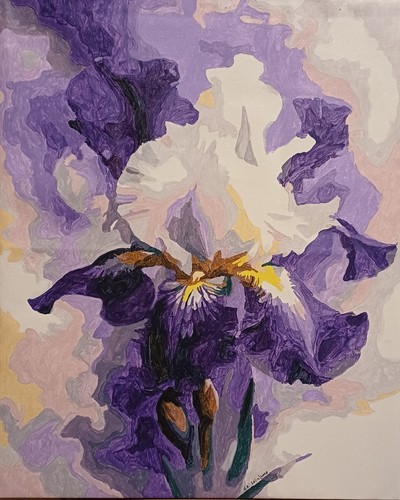 Hand painted acrylic canvas - hand,
