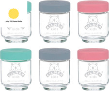 Kids Glass Baby Food Jars Set