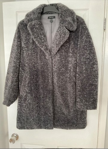 New look grey faux fur - new,